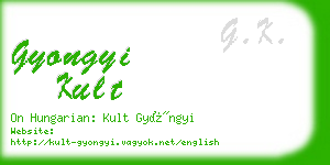 gyongyi kult business card